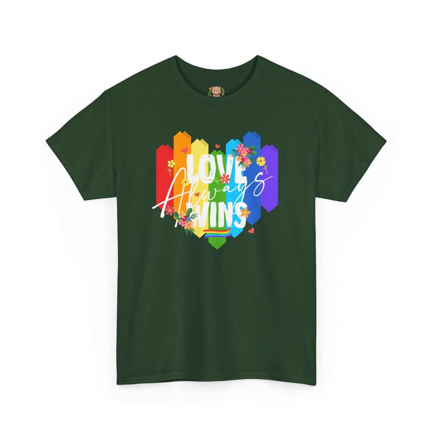 Love always wins rainbow (front) unisex crewneck t-shirt