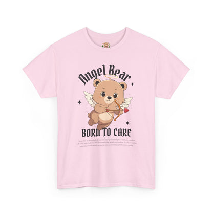 Angle bear, born to care (front) unisex crewneck t-shirt