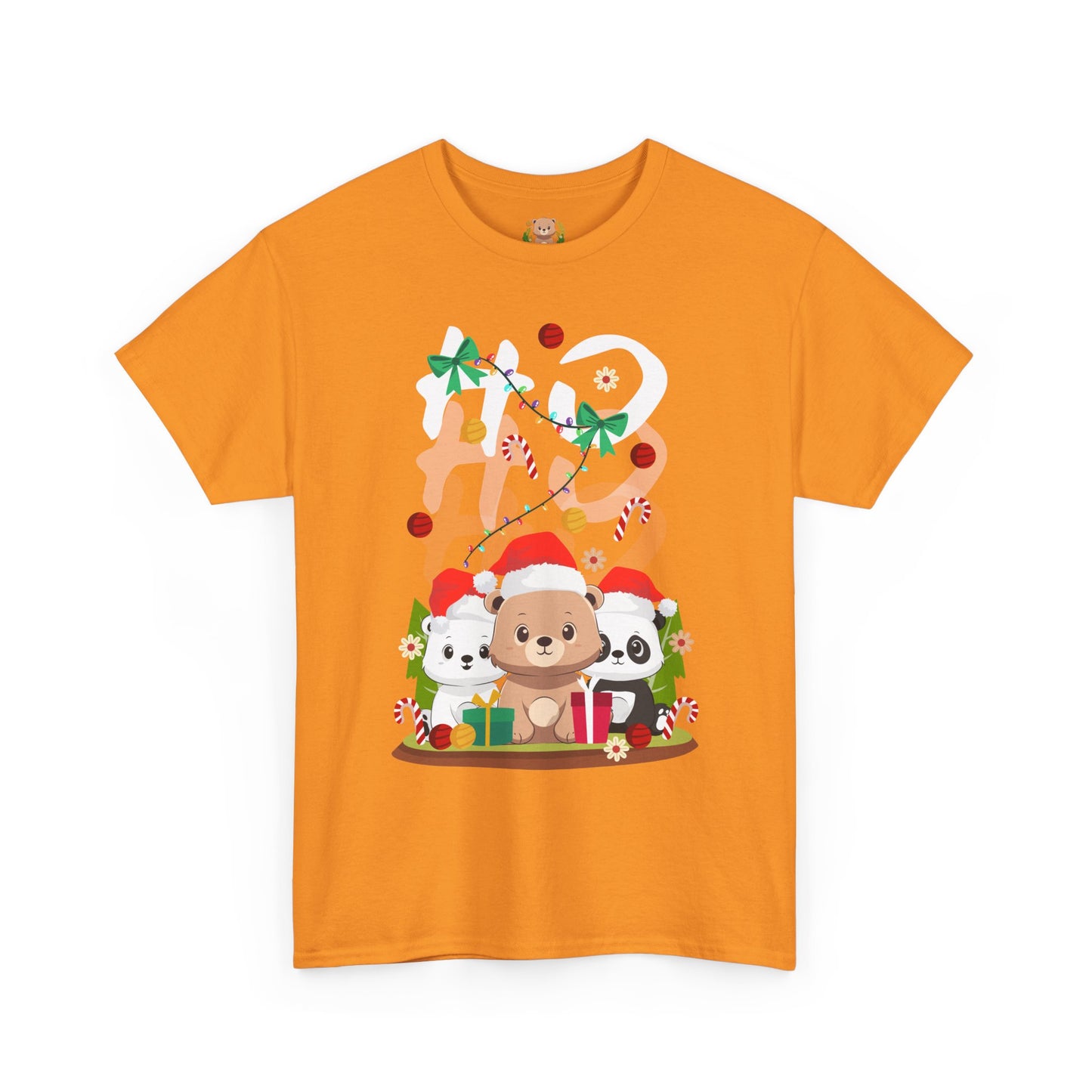 Ho Ho Ho Christmas bears (front) unisex crewneck t-shirt