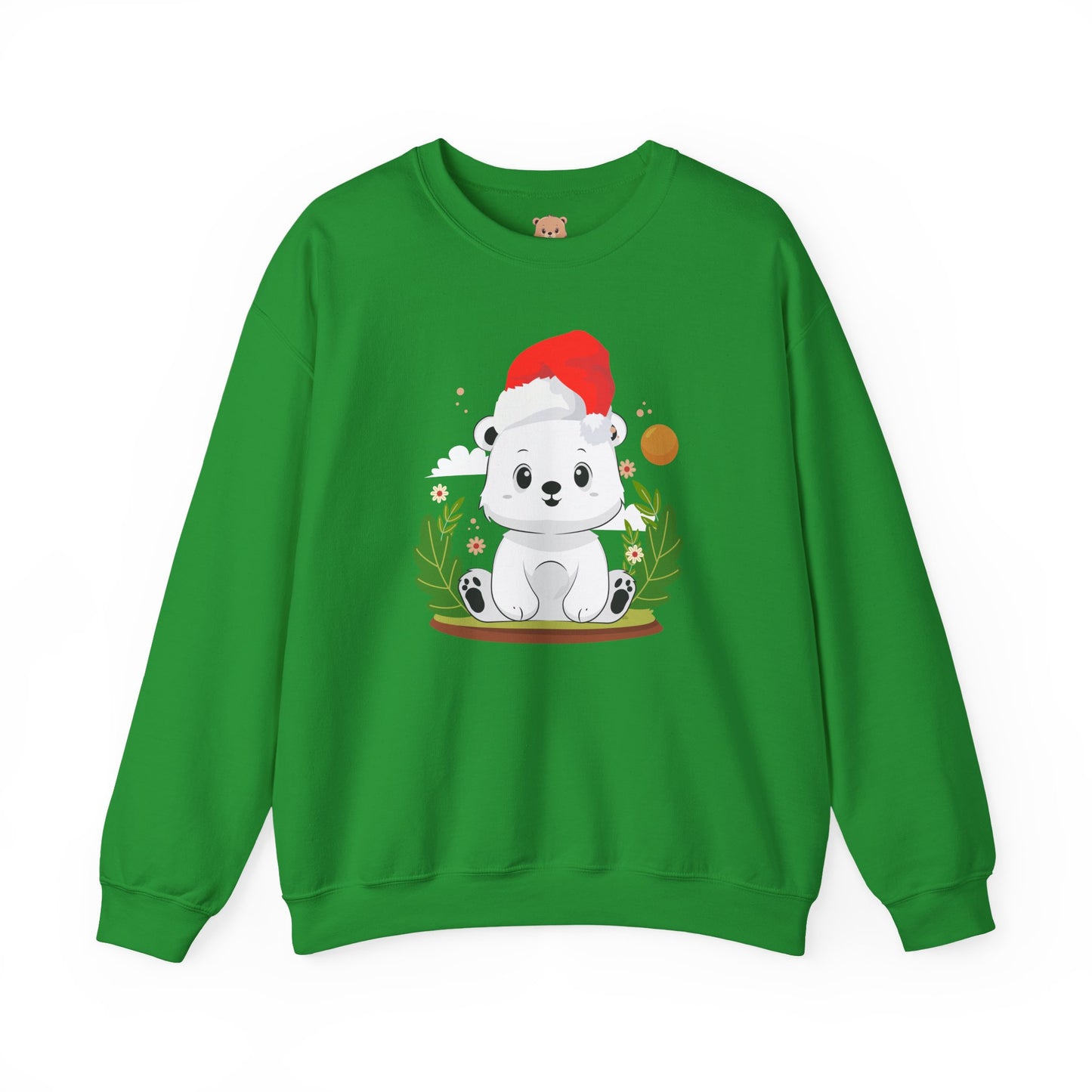 Snojo bear hug (front) Christmas unisex cozy crewneck sweatshirt