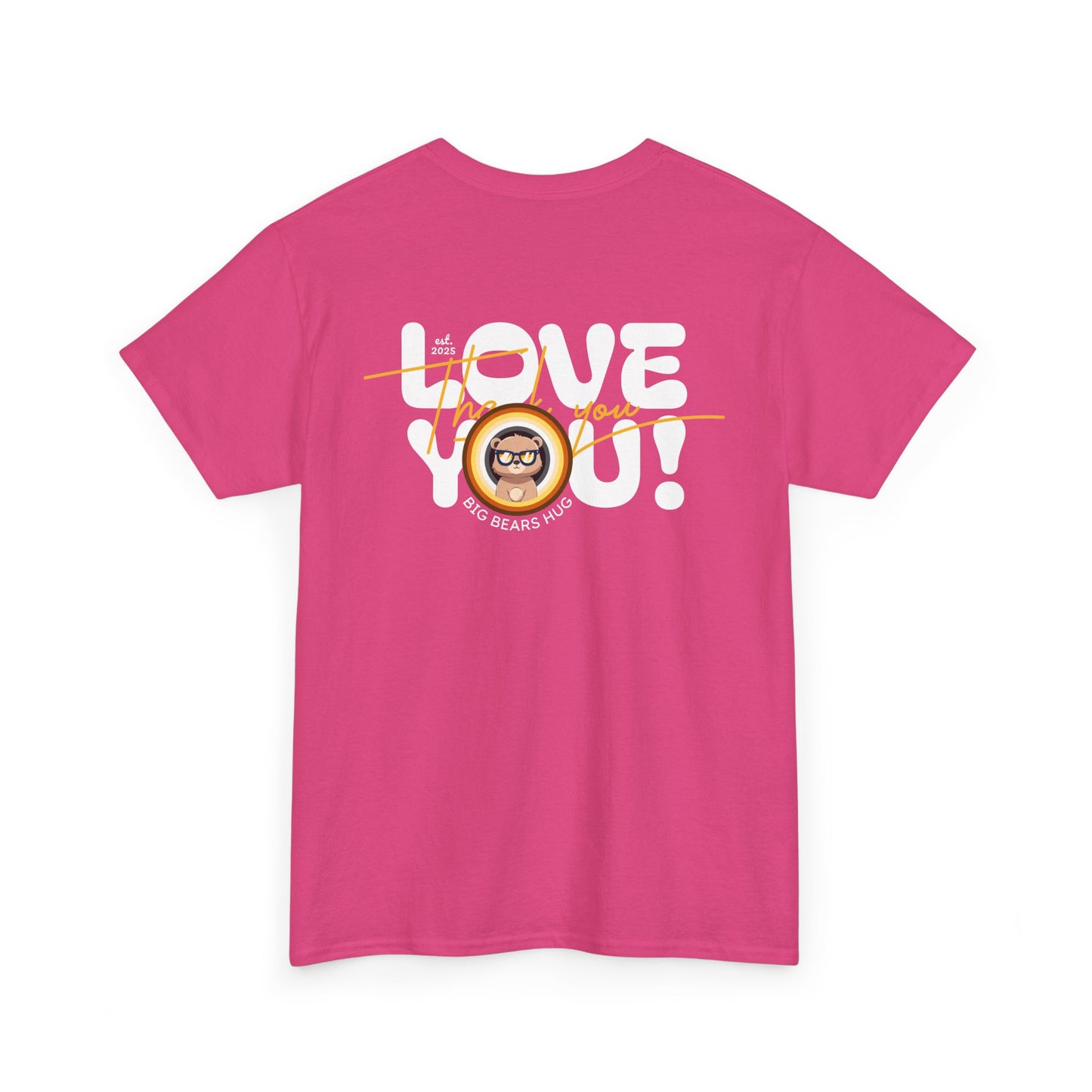 Love you and thank you bear flag (back) unisex crewneck t-shirt