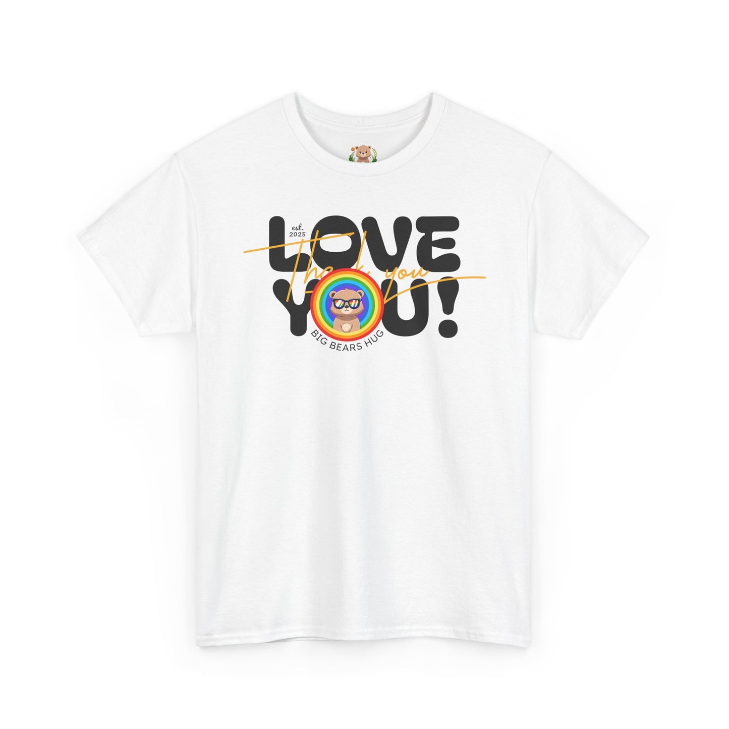 Love you and thank you rainbow (front) unisex crewneck t-shirt