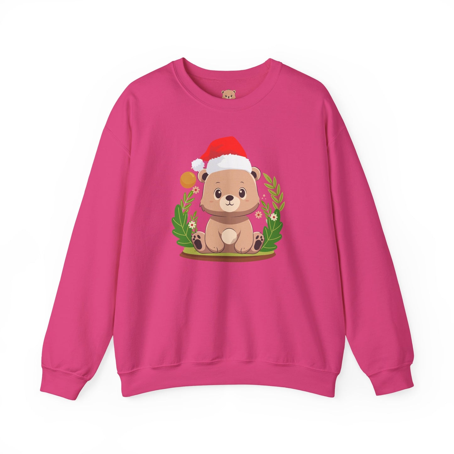 Pancha bear hug (front) Christmas unisex cozy crewneck sweatshirt