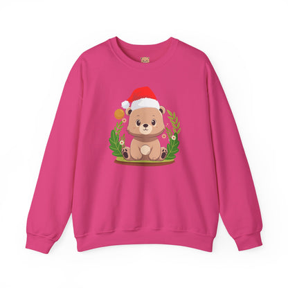 Pancha bear hug (front) Christmas unisex cozy crewneck sweatshirt