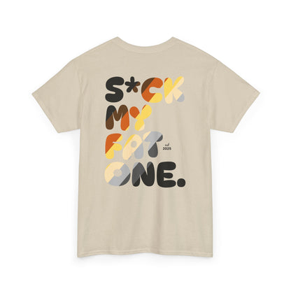 Suck my fat one bear flag (back) unisex crewneck t-shirt