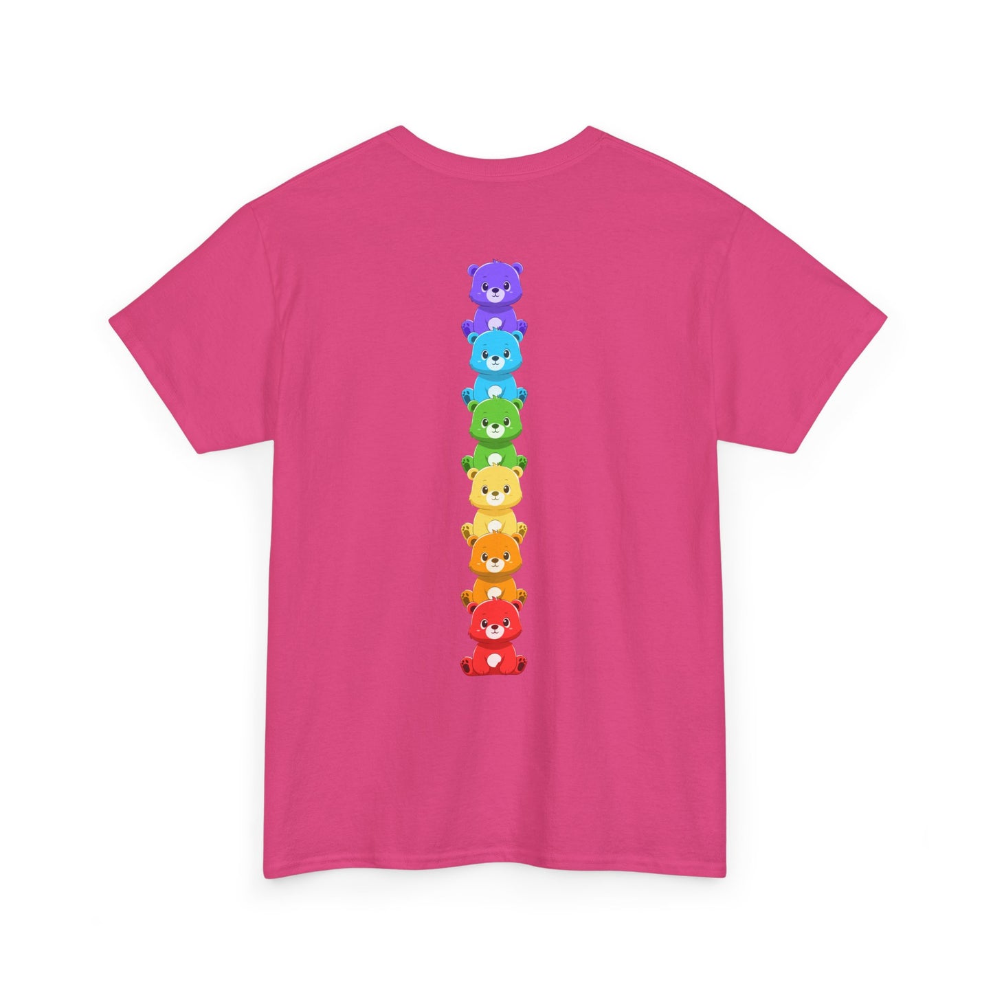 Rainbow bears line (back) unisex crewneck t-shirt
