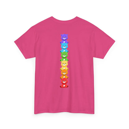 Rainbow bears line (back) unisex crewneck t-shirt