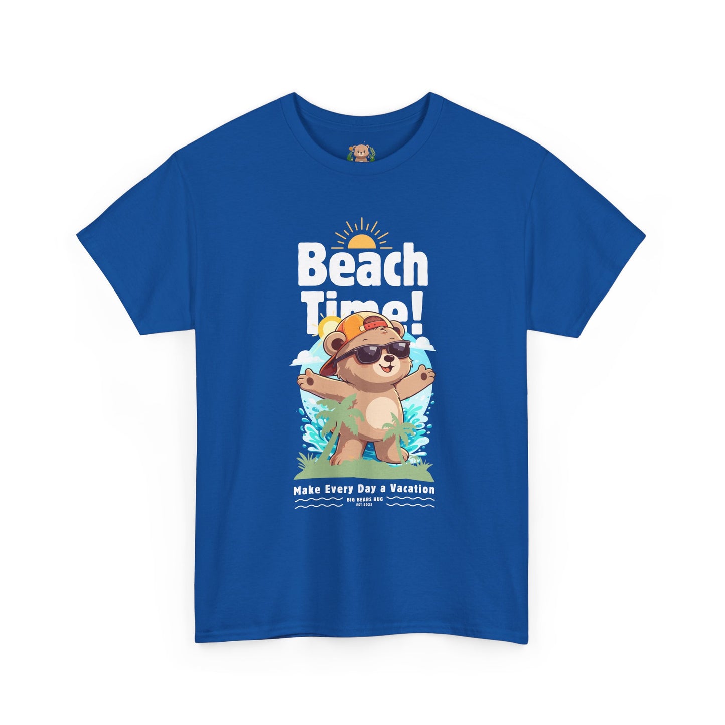 Beach time with Pancha (front) unisex crewneck t-shirt
