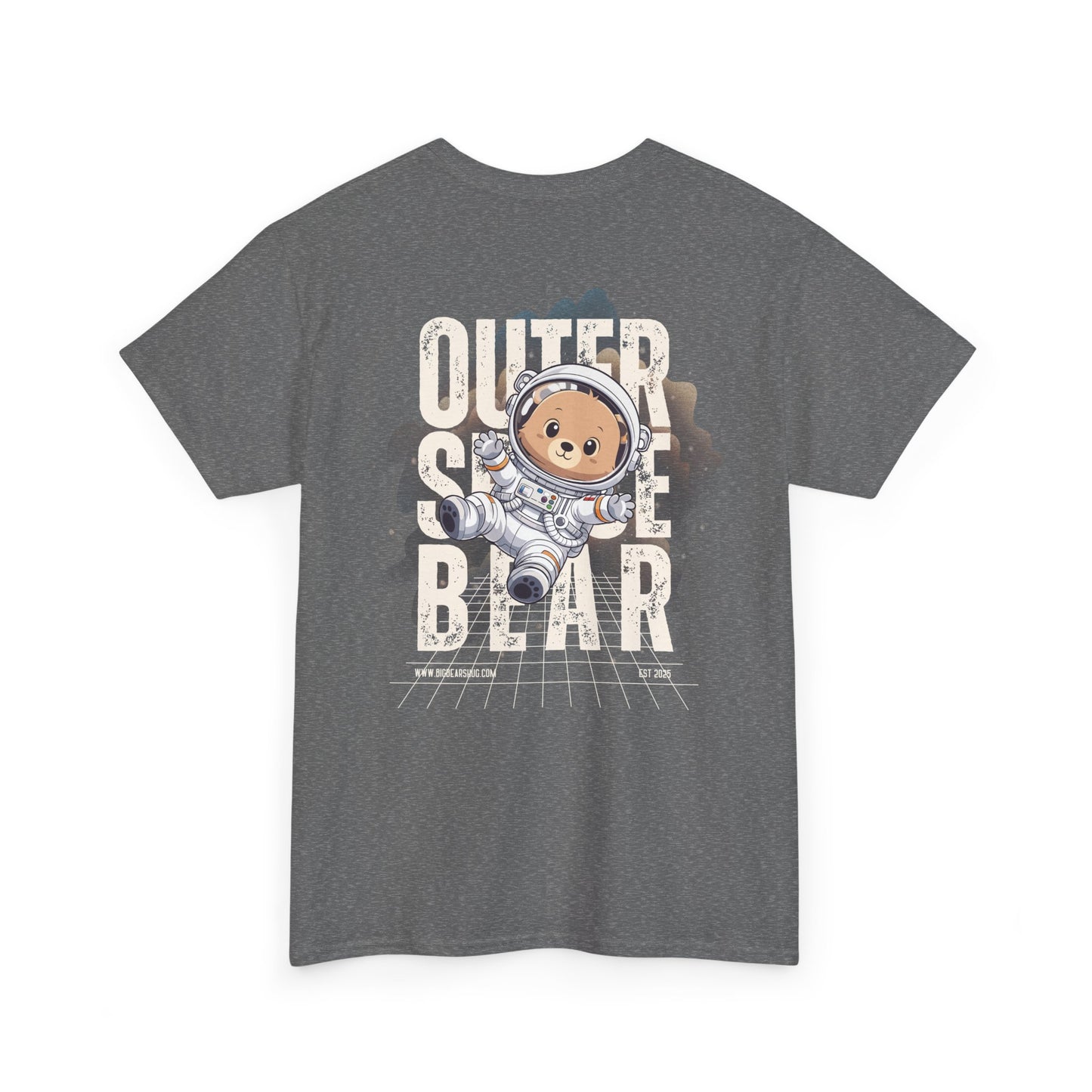 Outer space bear (back) unisex crewneck t-shirt