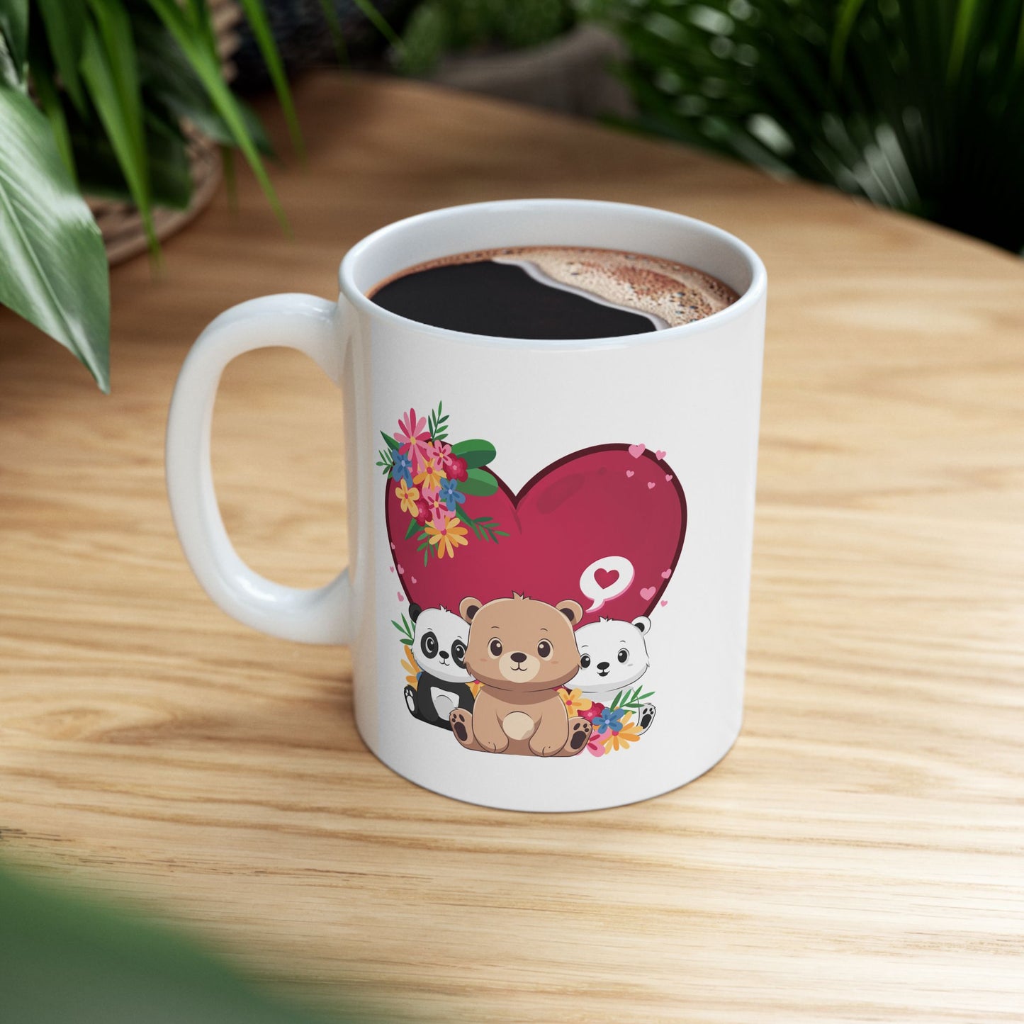 Bears full of love ceramic coffee/tea mug/cup (11oz/15oz)