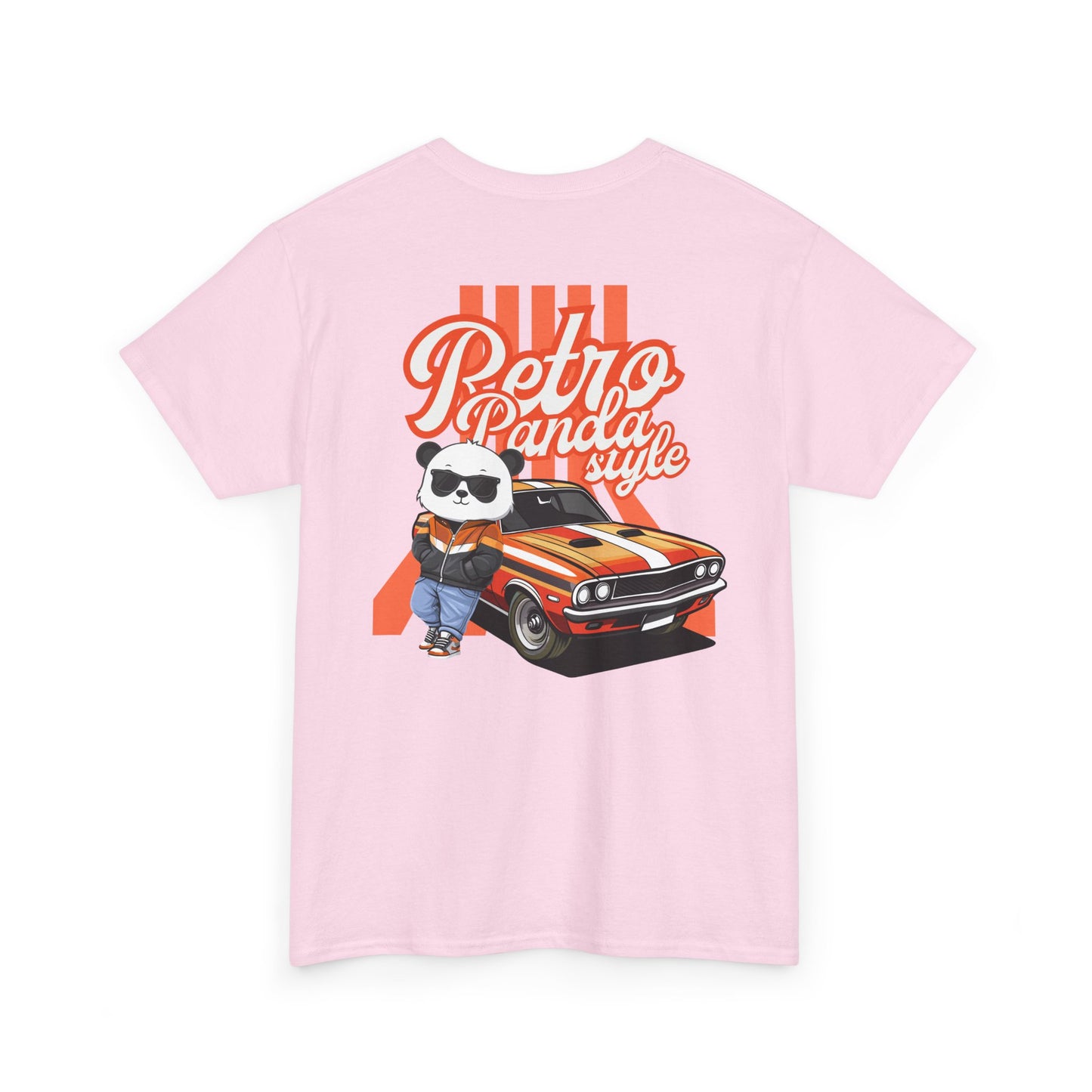 Retro panda style with Macho (back) unisex crewneck t-shirt