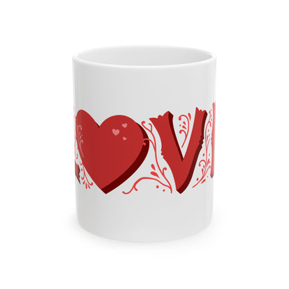 Love letters ceramic coffee/tea mug/cup (11oz/15oz)