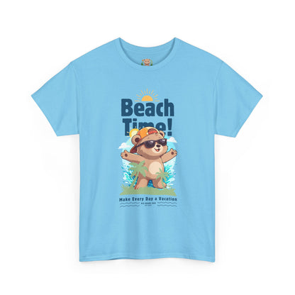 Beach time with Pancha (front) unisex crewneck t-shirt
