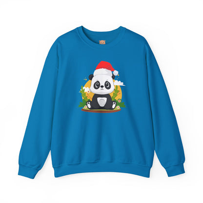 Macho bear hug (front) Christmas unisex cozy crewneck sweatshirt