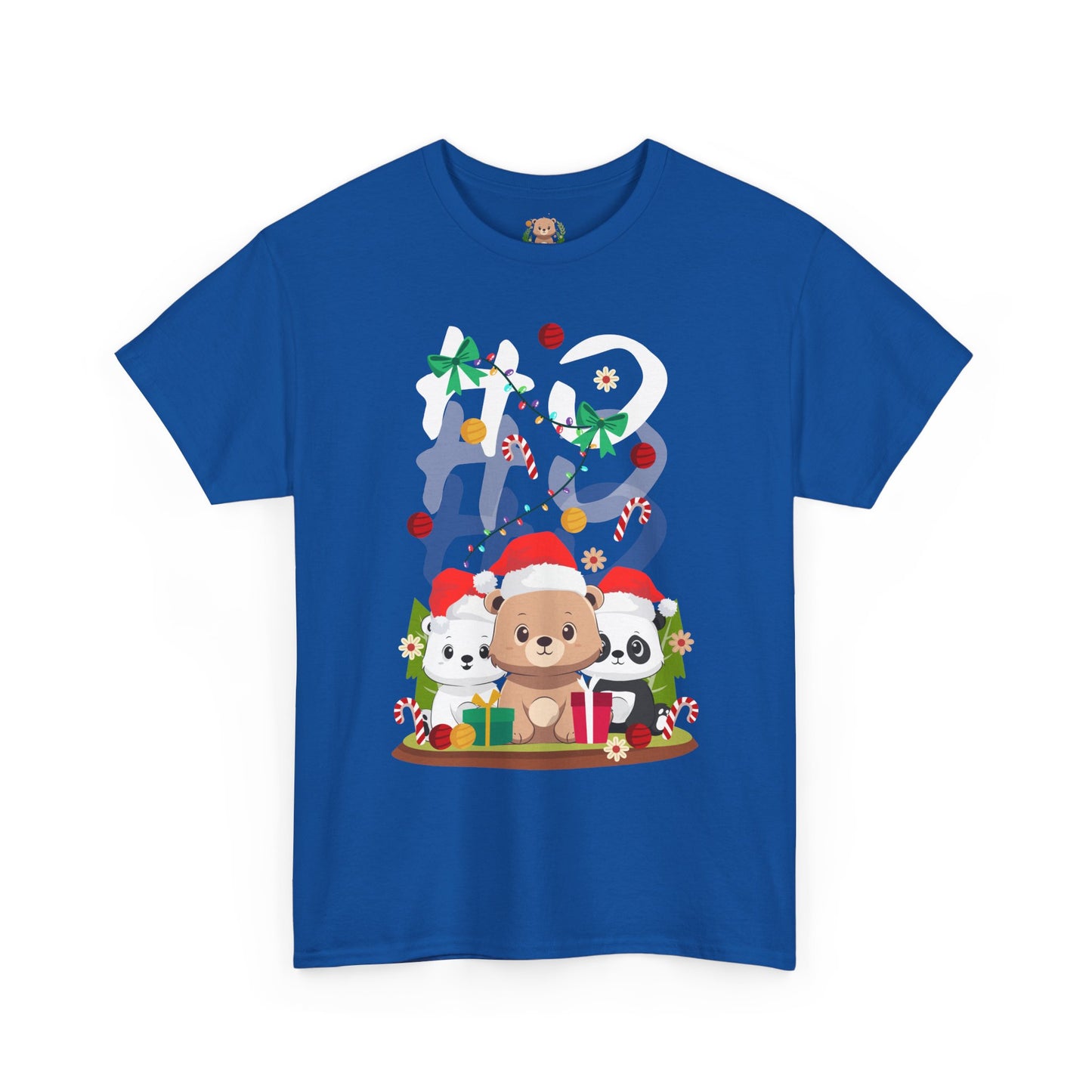 Ho Ho Ho Christmas bears (front) unisex crewneck t-shirt