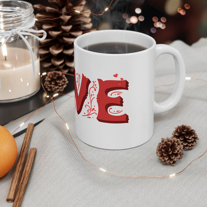 Love letters ceramic coffee/tea mug/cup (11oz/15oz)