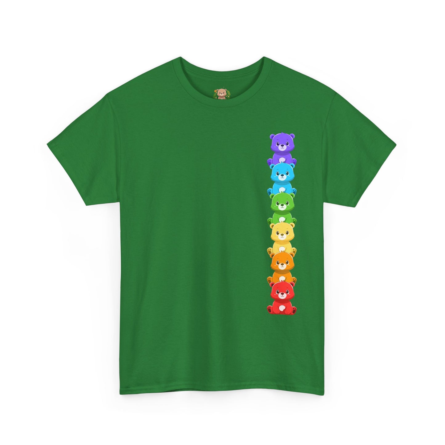 Rainbow bears line (front) unisex crewneck t-shirt