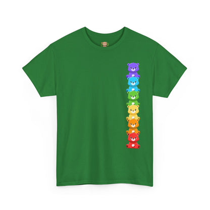 Rainbow bears line (front) unisex crewneck t-shirt