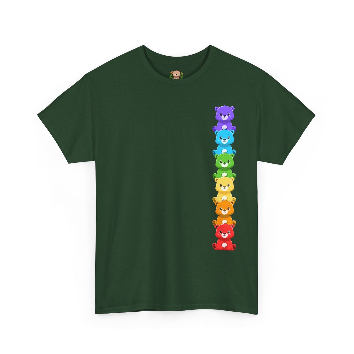 Rainbow bears line (front) unisex crewneck t-shirt