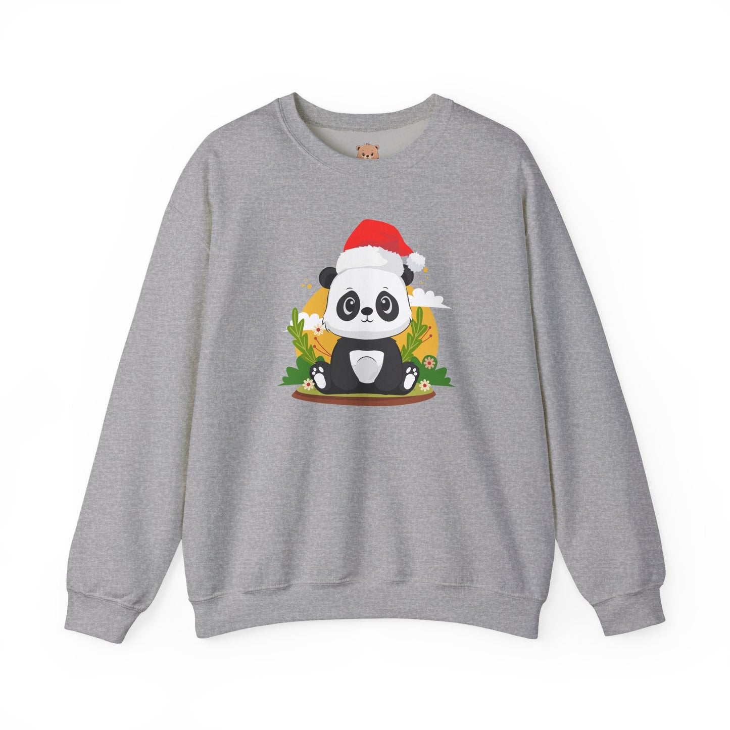 Macho bear hug (front) Christmas unisex cozy crewneck sweatshirt