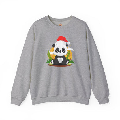 Macho bear hug (front) Christmas unisex cozy crewneck sweatshirt