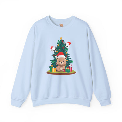 Peek a booo Christmas Santa bears unisex cozy crewneck sweatshirt