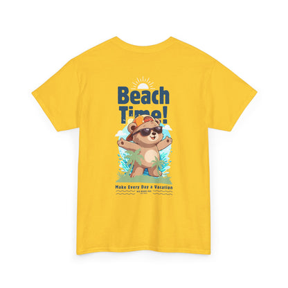 Beach time with Pancha (back) unisex crewneck t-shirt