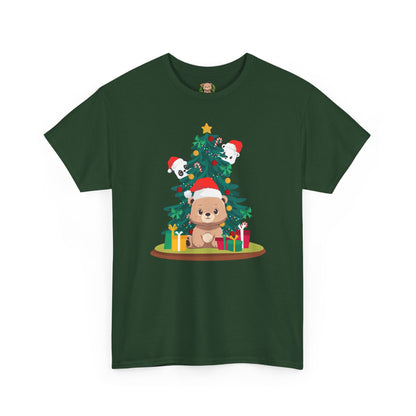 Peek a booo Christmas Santa bears (front) unisex crewneck t-shirt