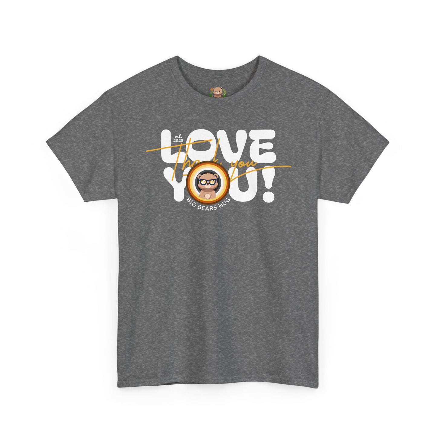Love you and thank you bear flag (front) unisex crewneck t-shirt