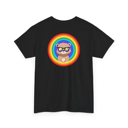 Rainbow Pancha bear rings (back) unisex crewneck t-shirt