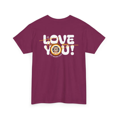 Love you and thank you bear flag (back) unisex crewneck t-shirt
