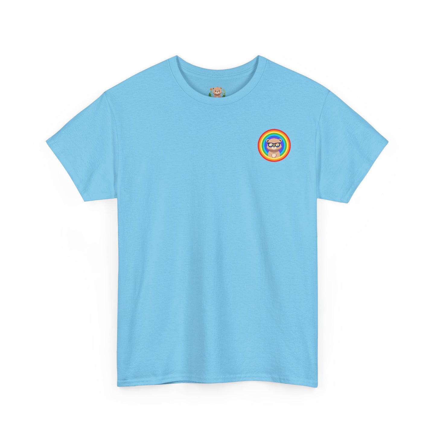 Rainbow Pancha bear rings mini (front) unisex crewneck t-shirt