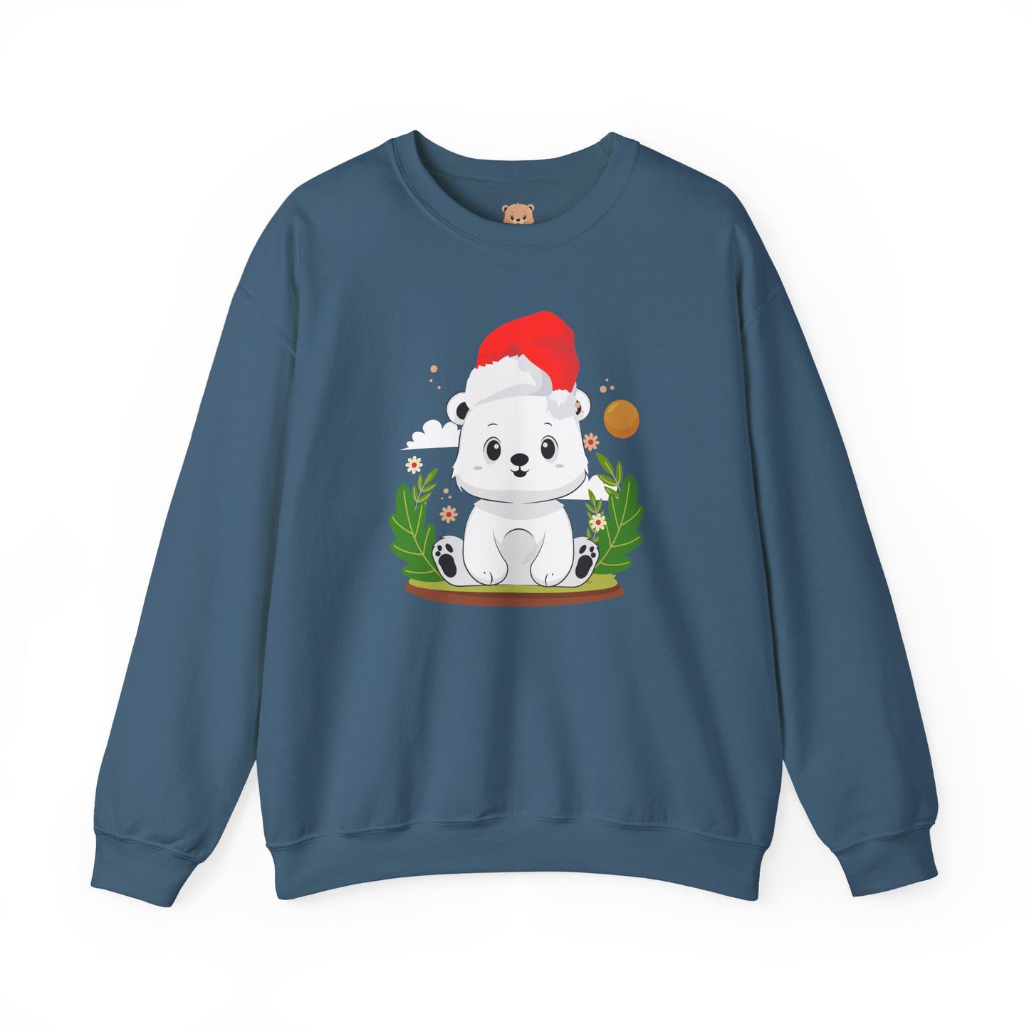 Snojo bear hug (front) Christmas unisex cozy crewneck sweatshirt