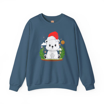 Snojo bear hug (front) Christmas unisex cozy crewneck sweatshirt