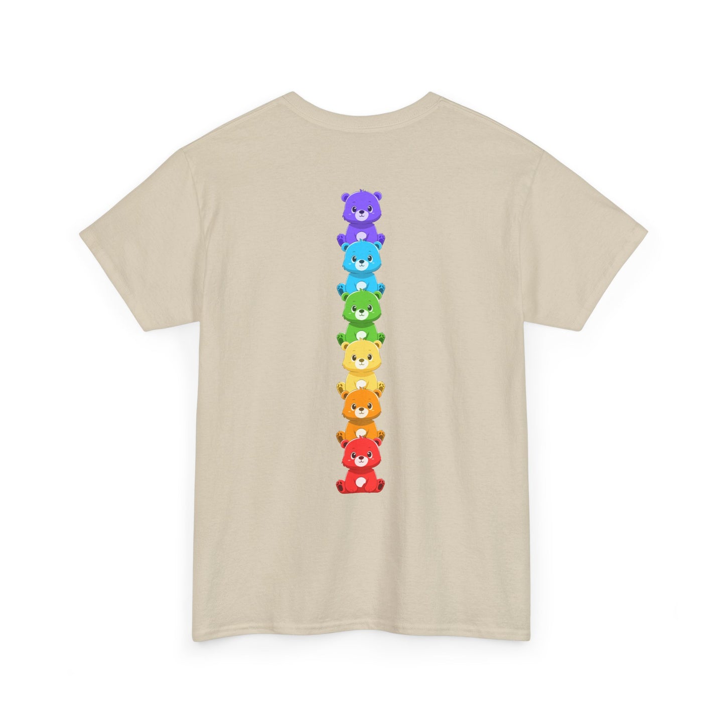 Rainbow bears line (back) unisex crewneck t-shirt