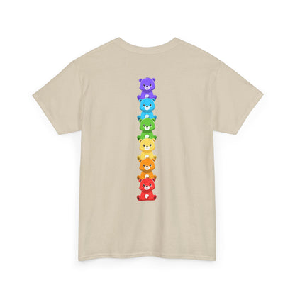 Rainbow bears line (back) unisex crewneck t-shirt