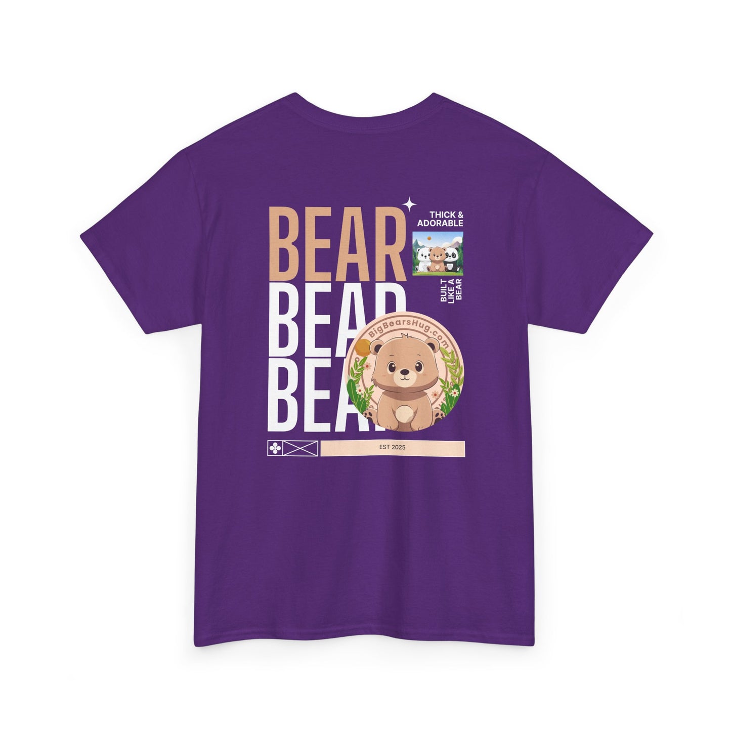 Bear bear bear hug (back) unisex crewneck t-shirt