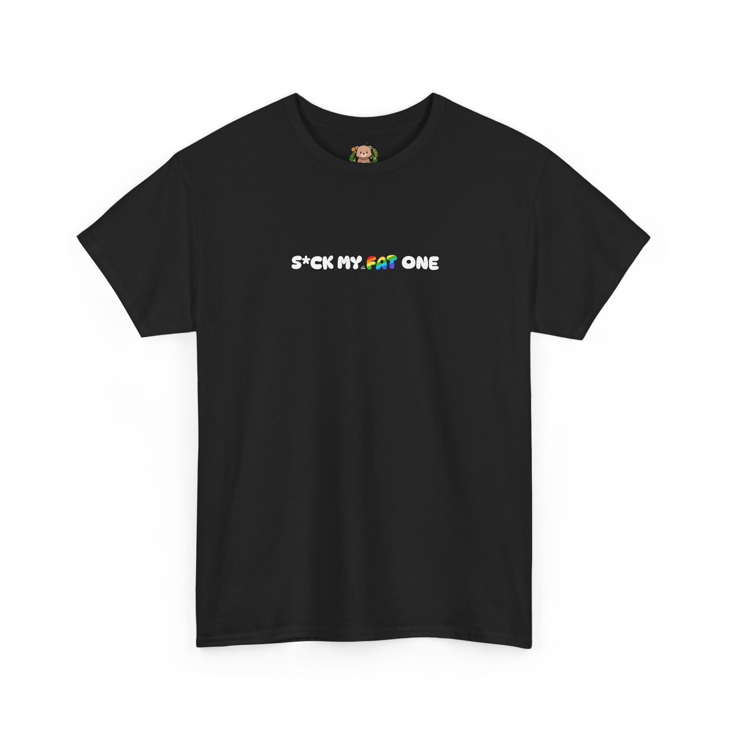 Suck my fat one rainbow mini (front) unisex crewneck t-shirt