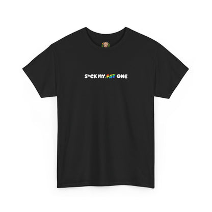 Suck my fat one rainbow mini (front) unisex crewneck t-shirt