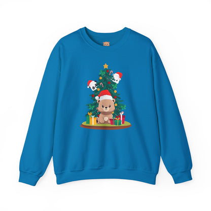 Peek a booo Christmas Santa bears unisex cozy crewneck sweatshirt