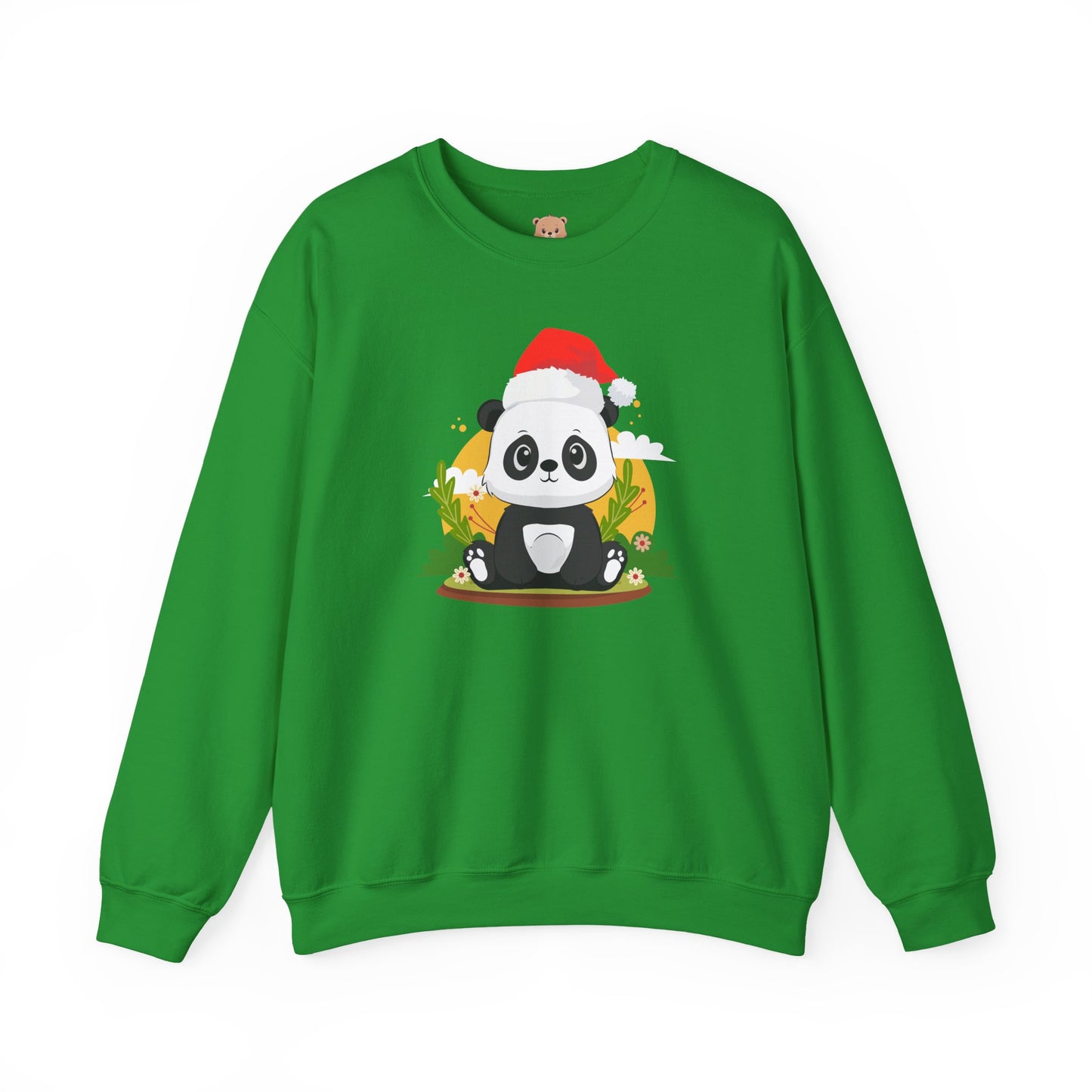 Macho bear hug (front) Christmas unisex cozy crewneck sweatshirt