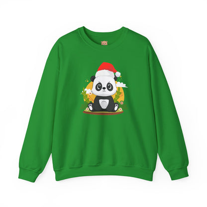 Macho bear hug (front) Christmas unisex cozy crewneck sweatshirt
