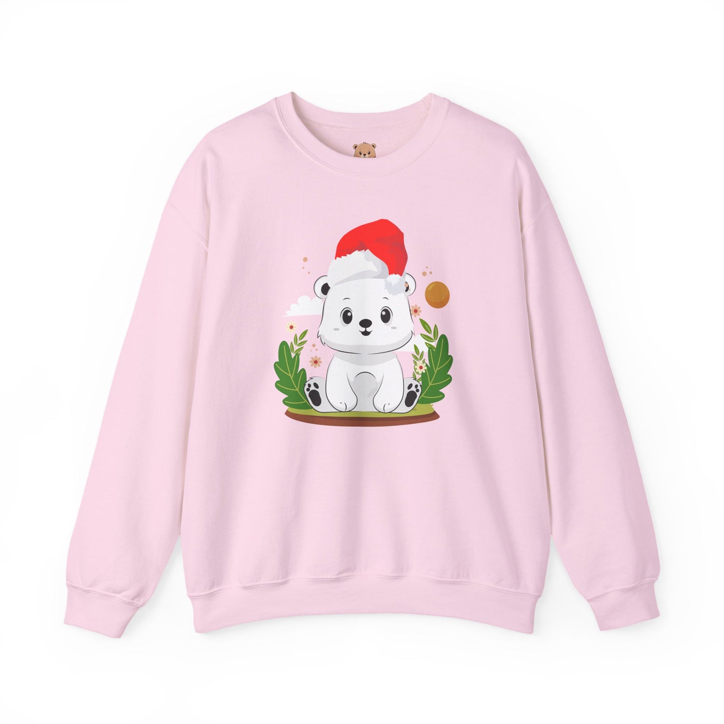 Snojo bear hug (front) Christmas unisex cozy crewneck sweatshirt