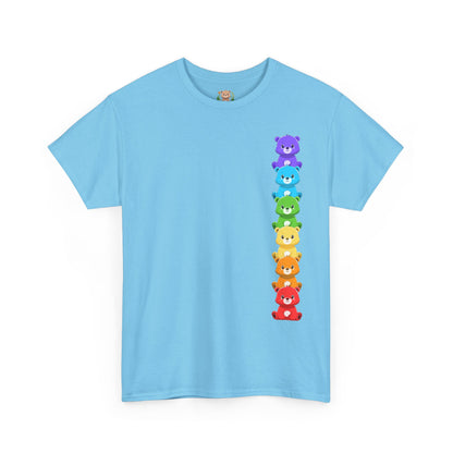 Rainbow bears line (front) unisex crewneck t-shirt