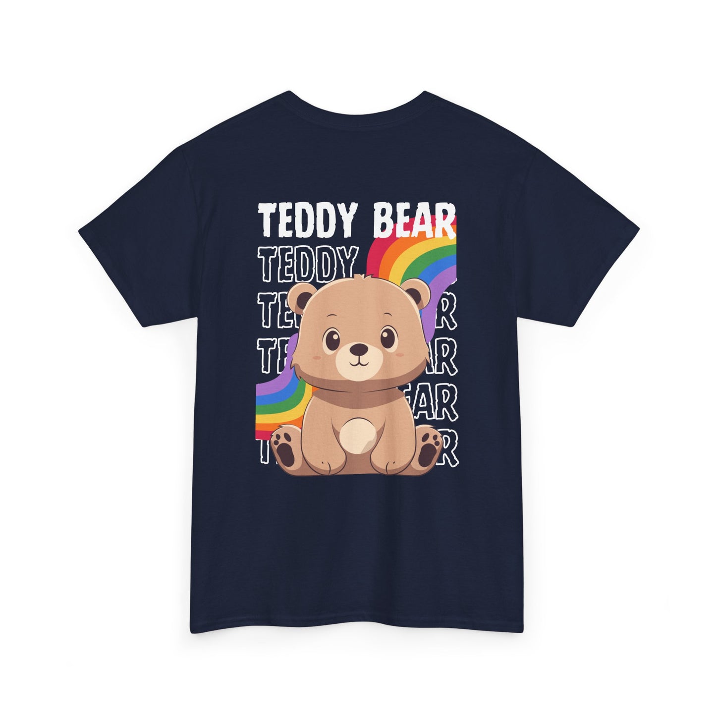 Teddy bear rainbow pancha (back) unisex crewneck t-shirt