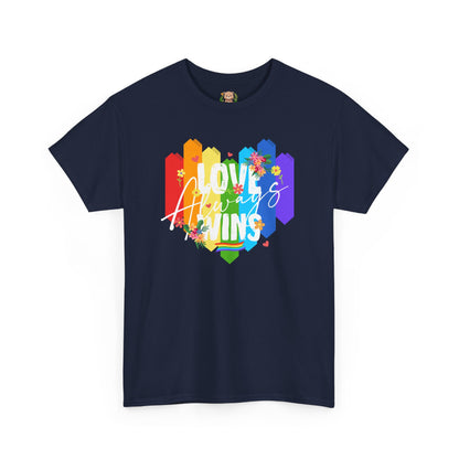 Love always wins rainbow (front) unisex crewneck t-shirt