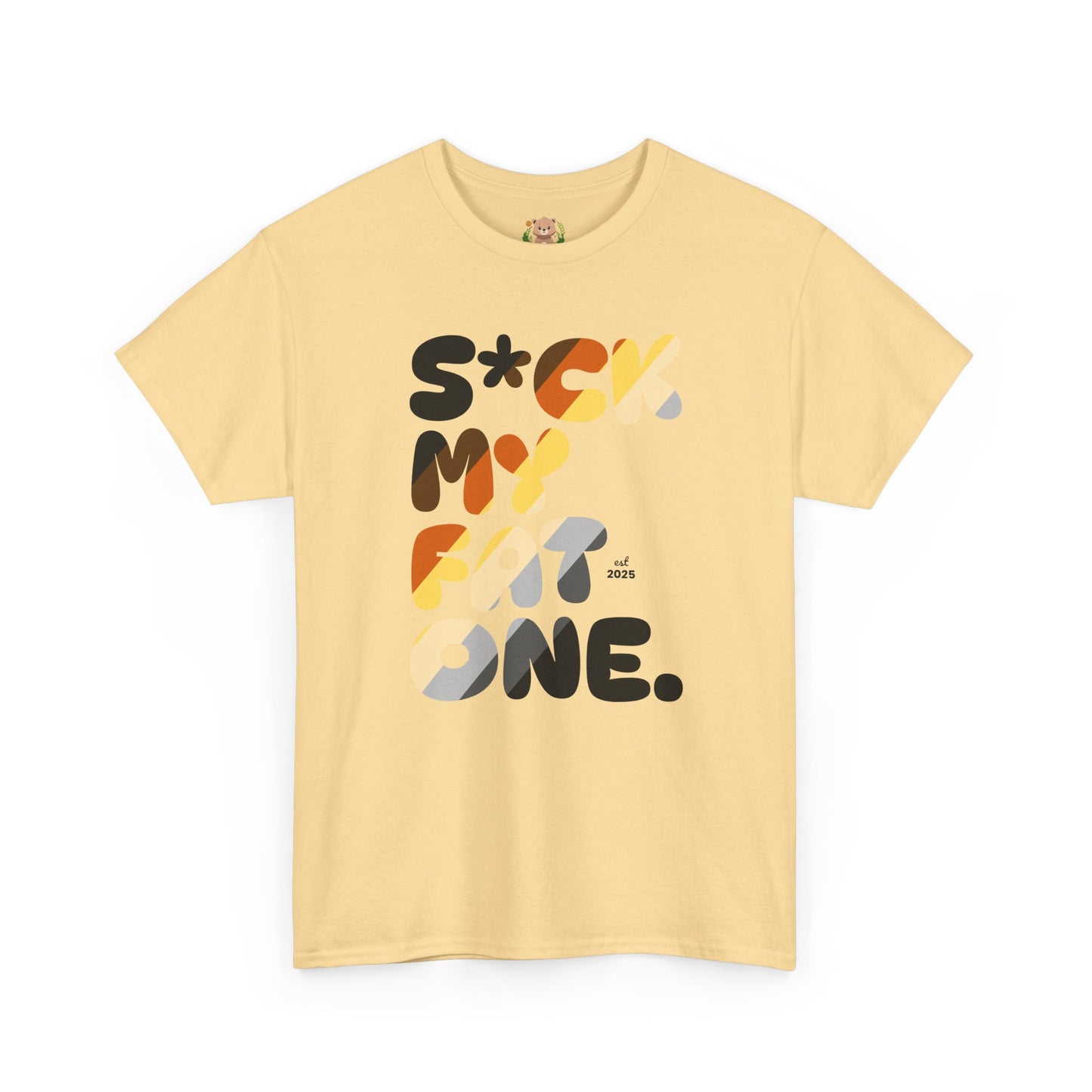 Suck my fat one bear flag (front) unisex crewneck t-shirt