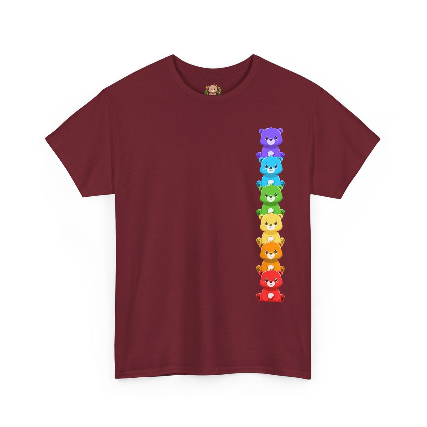 Rainbow bears line (front) unisex crewneck t-shirt