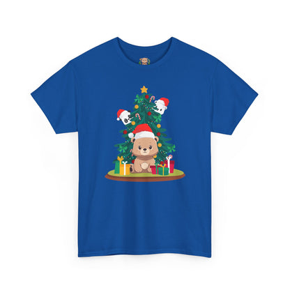 Peek a booo Christmas Santa bears (front) unisex crewneck t-shirt