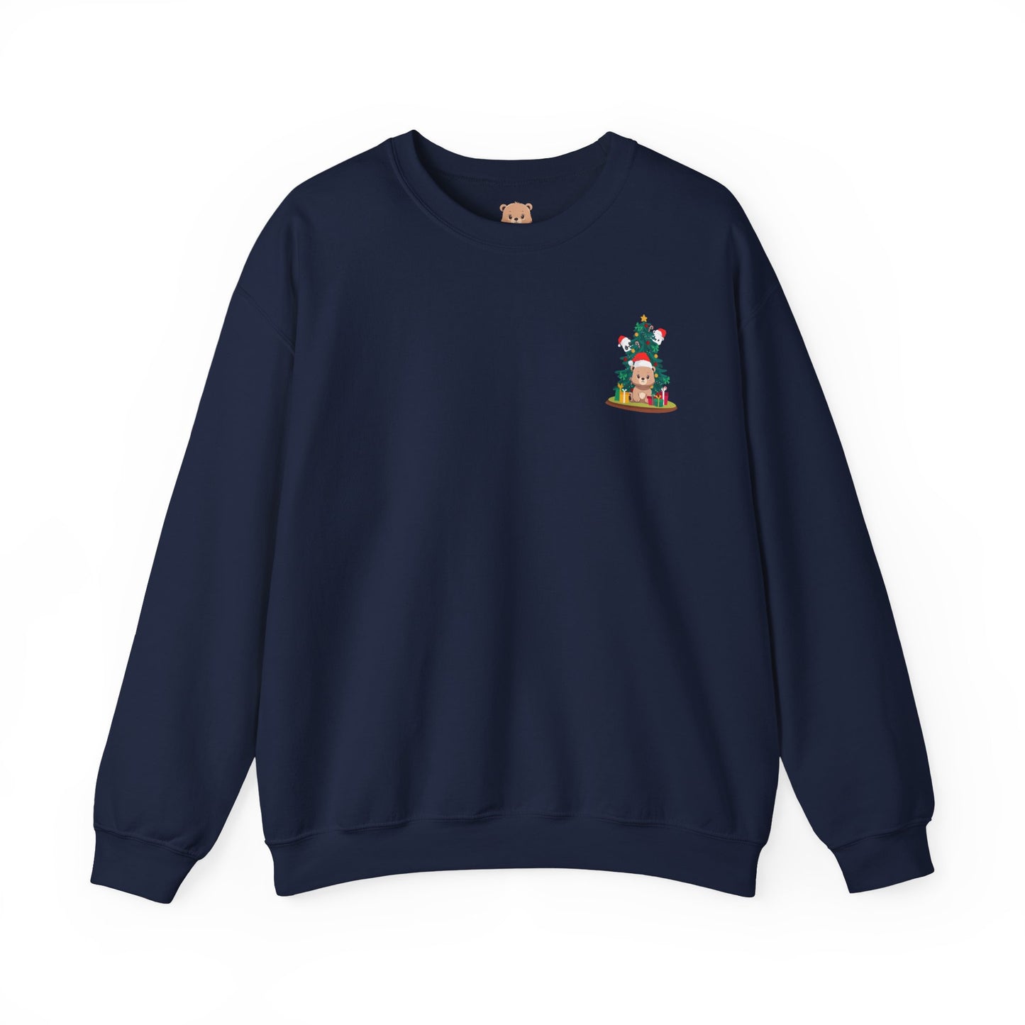 Peek a booo mini Christmas Santa bears unisex cozy crewneck sweatshirt